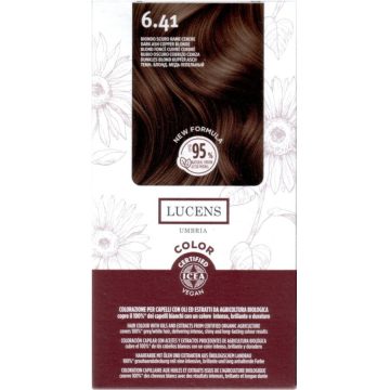 Vopsea de Par fara Amoniac Blond Inchis Aramiu Cenusiu 6.41 50ml