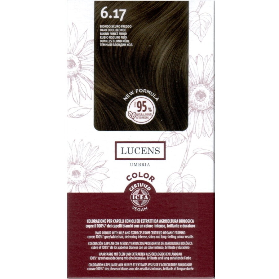 Vopsea de Par fara Amoniac Blond Inchis Rece 6.17 50ml