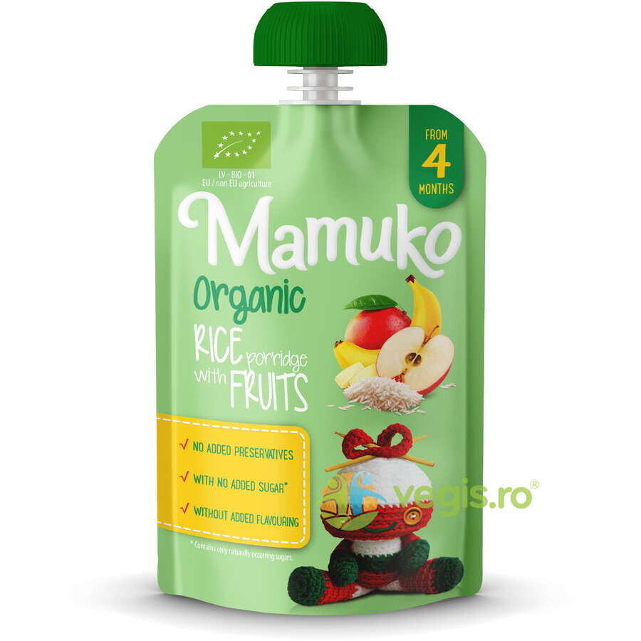 Porridge de Orez cu Fructe 4+ Luni Ecologic/Bio 100g