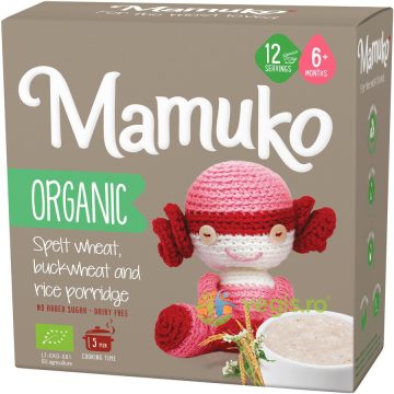 Porridge din 3 Cereale (Spelta, Hrisca si Orez) 6+ Luni Ecologic/Bio 200g