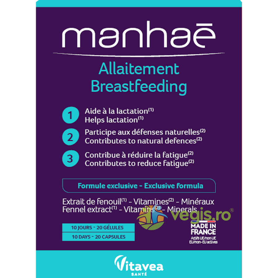 Allaitement (Alaptare) 20cps vegetale Vitavea,