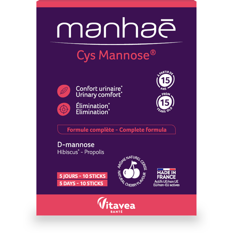 Cys Mannose 10 stick-uri Vitavea,