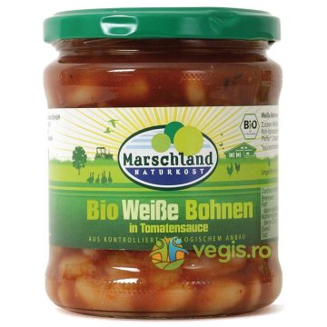 Fasole Alba in Sos de Rosii Ecologica/Bio 350g
