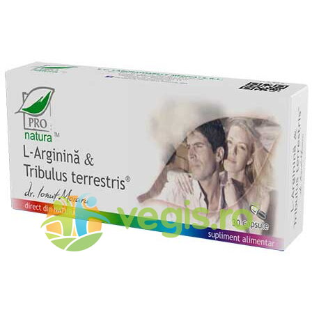 L-Arginina si Tribulus Terrestris 30cps