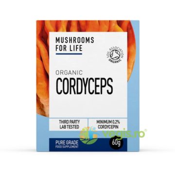Pulbere de Cordyceps 1000mg Pure Grade Extract Ecologica/Bio 60g