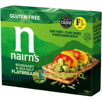Felii de Paine Crocanta din Ovaz Integral cu Rozmarin fara Gluten 150g