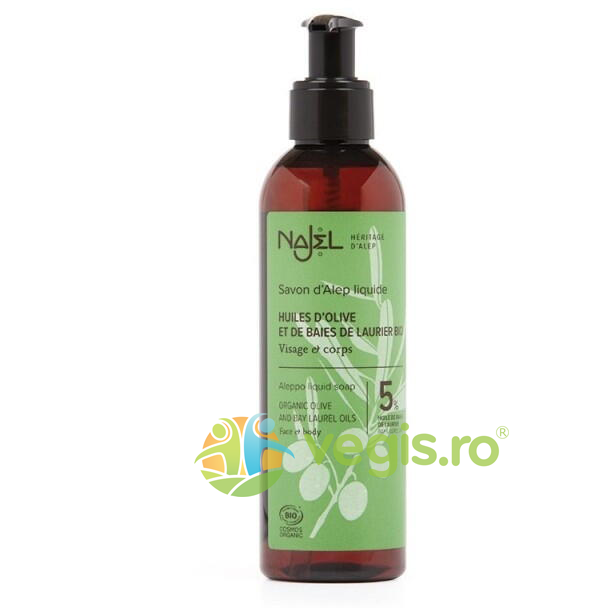 Sapun de Alep Lichid cu Ulei de Dafin Bio 200ml