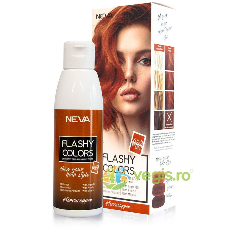 Nuantator Semipermanent fara Amoniac Terra Copper (Aramiu Roscat) Flashy Colors 100ml