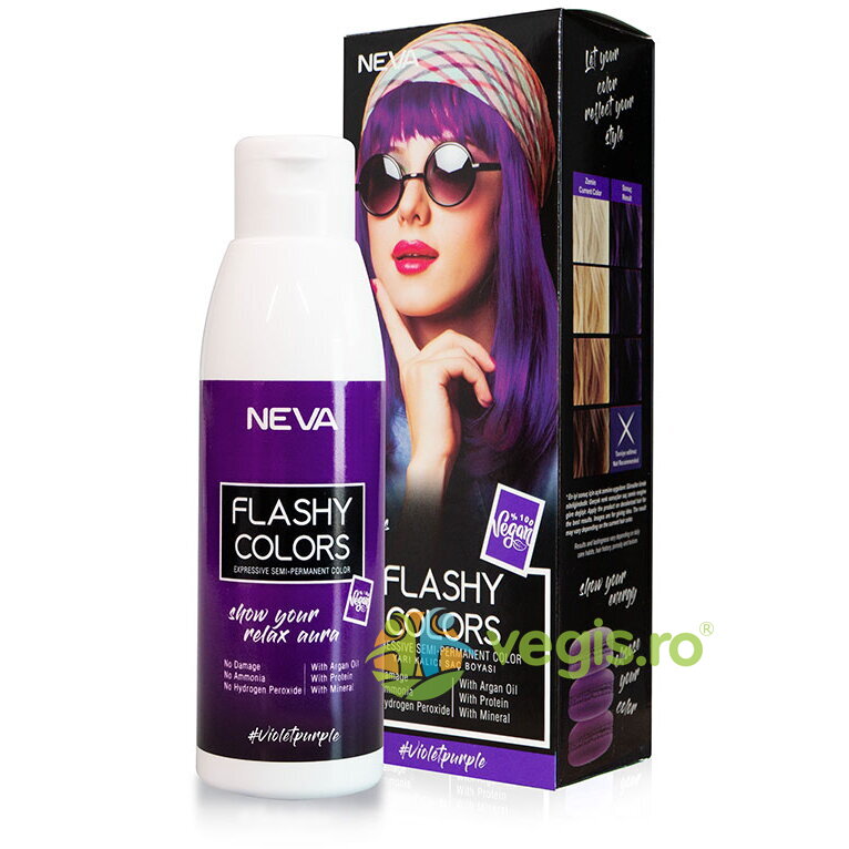 Nuantator Semipermanent fara Amoniac Violet Purple Flashy Colors 100ml