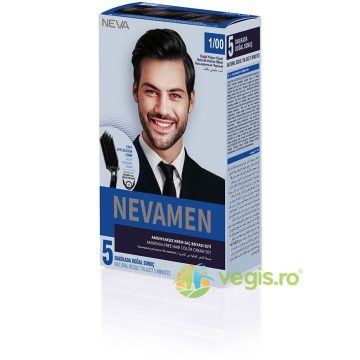 Vopsea de Par pentru Barbati fara Amoniac Negru Natural Intens 1/00 Nevamen 150ml