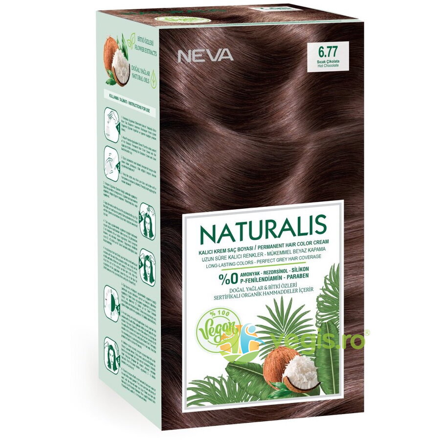 Vopsea de Par Ciocolatiu 6.77 fara Amoniac Naturalis 150ml