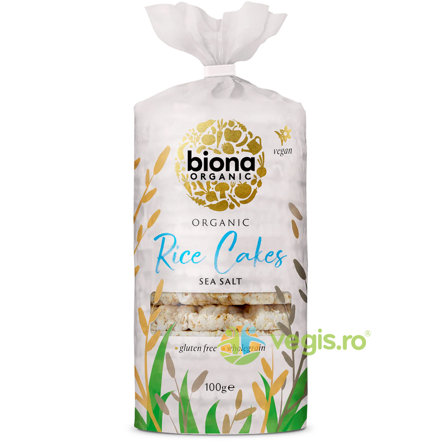 Rondele de Orez Integral Expandat cu Sare Ecologice/Bio 100g