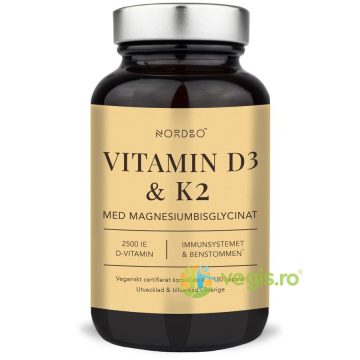 Vitamina D3 (2500UI) + K2 + Magneziu Bisglicinat 180cps