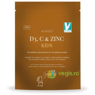 Vitamina D3, Vitamina C si Zinc pentru Copii 53g