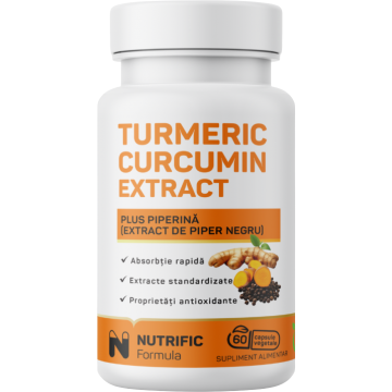Turmeric Curcumin Extract Plus Piperina 500mg 60cps vegetale
