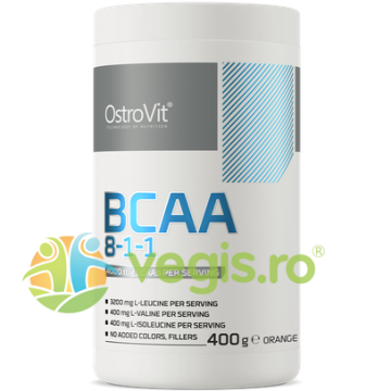 Aminoacizi BCAA 8-1-1 cu Aroma de Portocala 400g