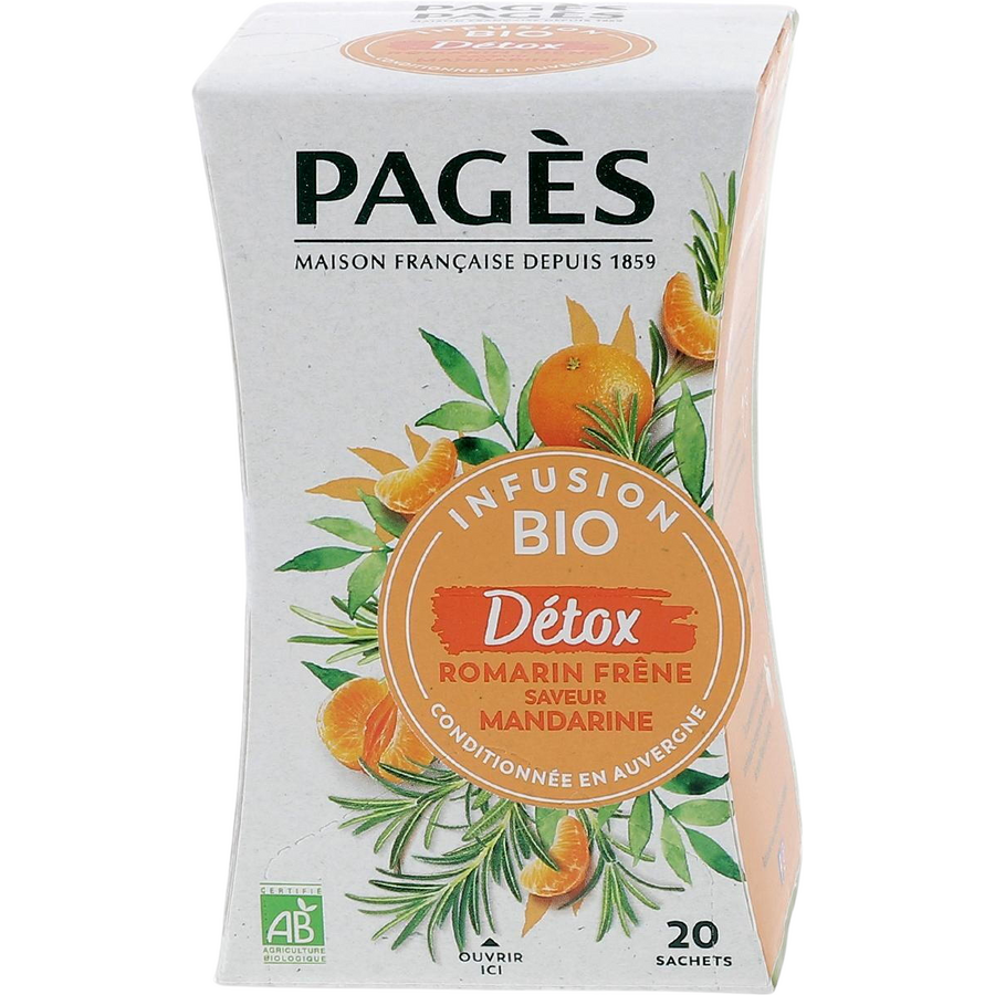 Ceai pentru Detoxifiere (Rozmarin, Frasin, Aroma de Mandarine) Ecologic/Bio 20dz