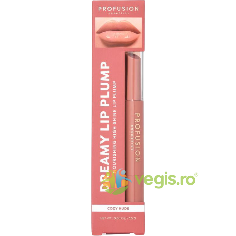 Gloss Hranitor cu Efect Volumizant Dreamy Lip Plump, Nuanta Cozy Nude 1.5g
