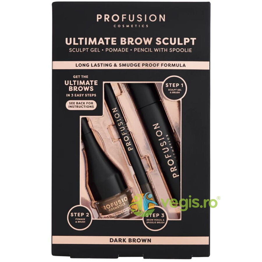 Kit pentru Sculptarea Sprancenelor Ultimate Brow Sculpt Dark Brown