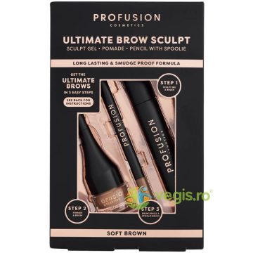 Kit pentru Sculptarea Sprancenelor Ultimate Brow Sculpt Soft Brown