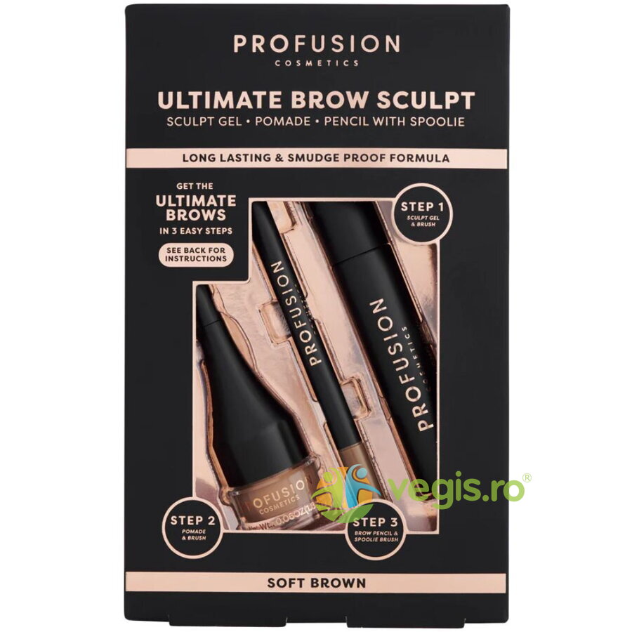 Kit pentru Sculptarea Sprancenelor Ultimate Brow Sculpt Soft Brown