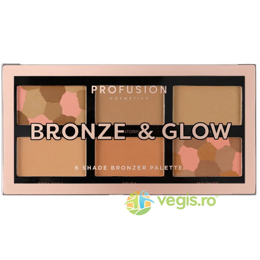 Paleta Bronzer si Iluminare 6 Nuante Bronze&Glow 15.6g