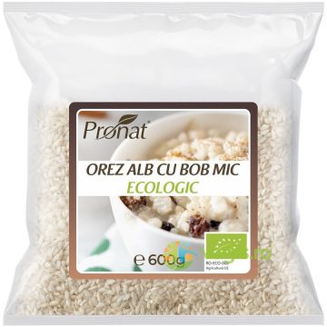 Orez Alb cu Bob Mic Ecologic/Bio 600g