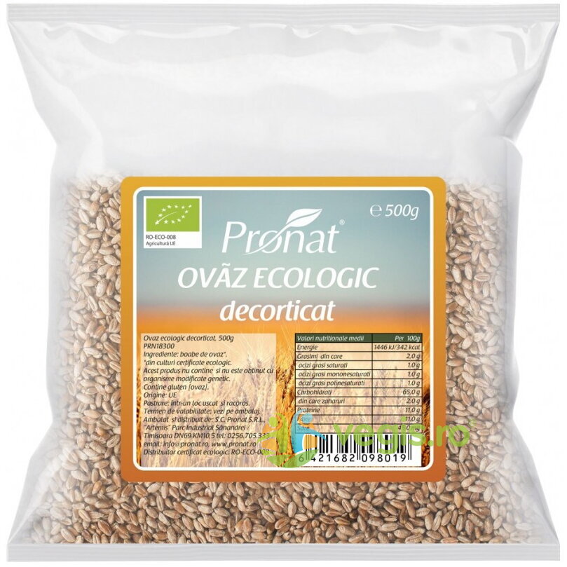 Ovaz Decorticat Ecologic/Bio 500g