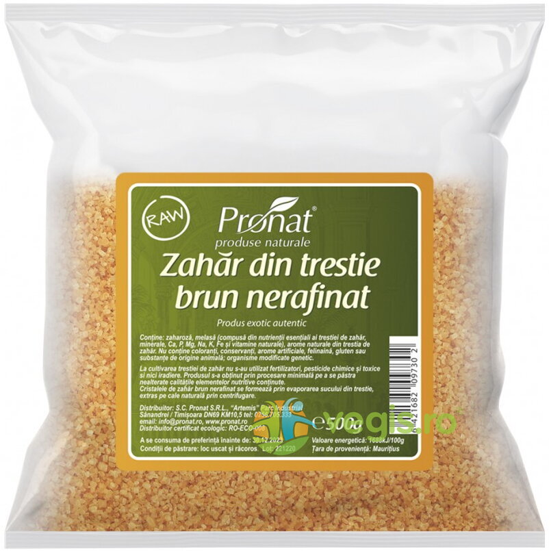 Zahar Brun din Trestie Nerafinat Raw 500g