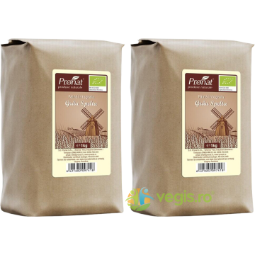 Pachet Faina Integrala de Grau Spelta Ecologica/Bio 1kg+1kg