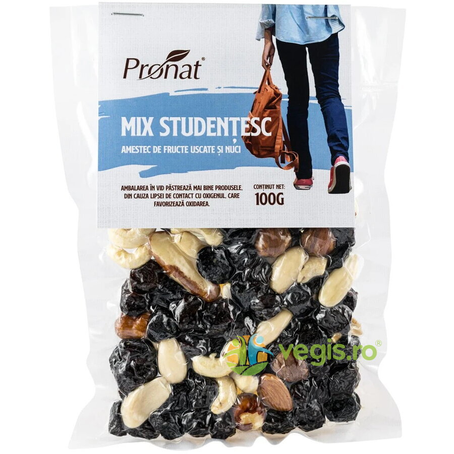 Mix Studentesc Amestec de Fructe Uscate si Nuci 100g