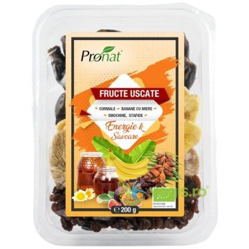 Mix de Fructe Uscate Energie si Savoare Ecologic/Bio 200g