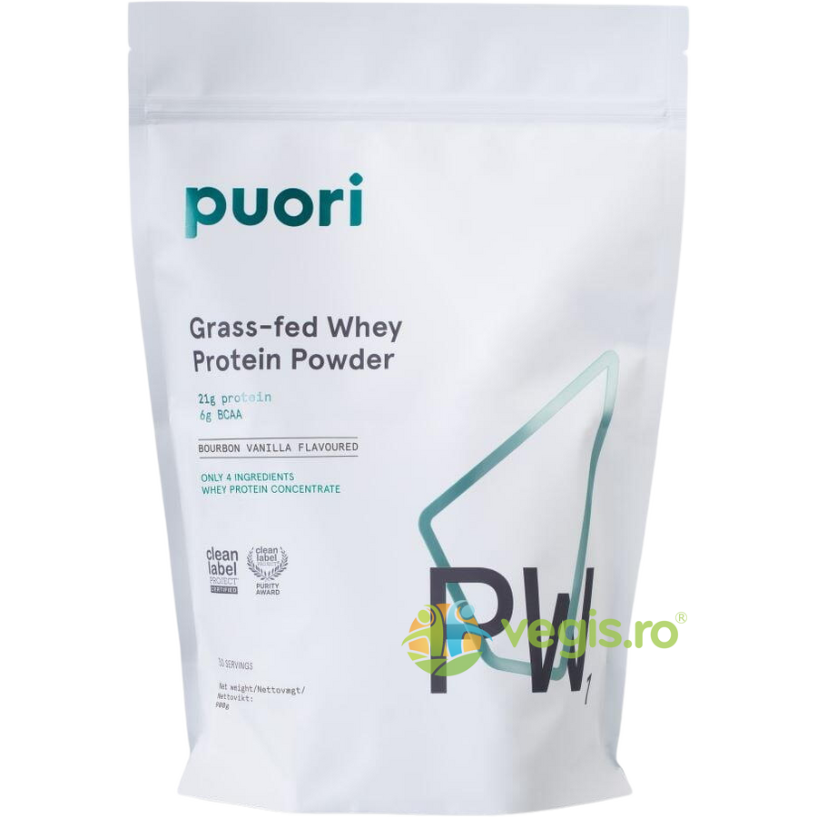 Puori PW1 Concentrat Proteic din Zer 80% cu Aroma de Vanilie 900g