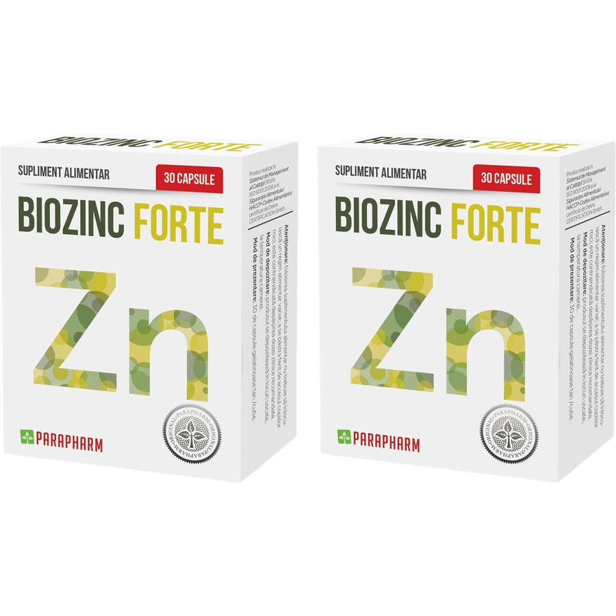 Pachet Biozinc Forte 30cps+30cps