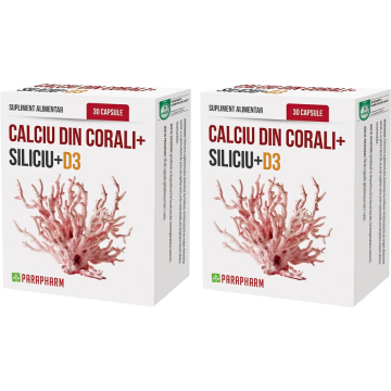Pachet Calciu din Corali+Si+D3  30cps+30cps