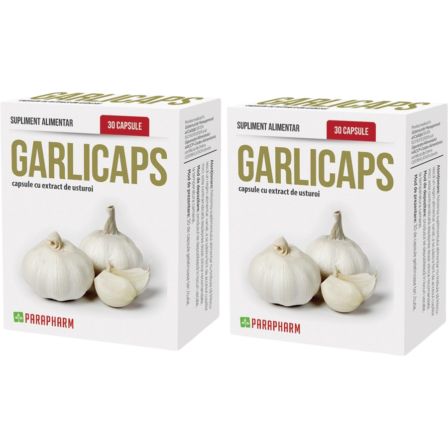 Pachet Garlicaps - Capsule Cu Extract De Usturoi 30cps+30cps