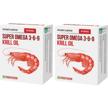 Pachet Super Omega 3-6-9  Krill Oil 30cps+30cps