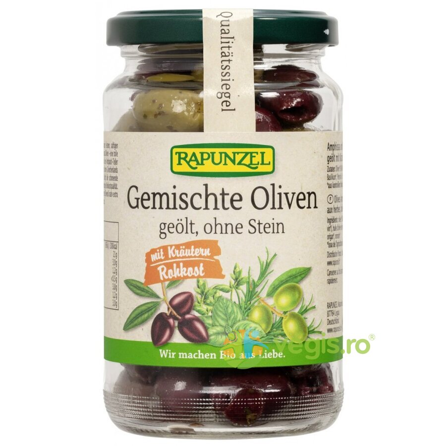 Amestec de Masline cu Ierburi fara Samburi Ecologic/Bio 170g