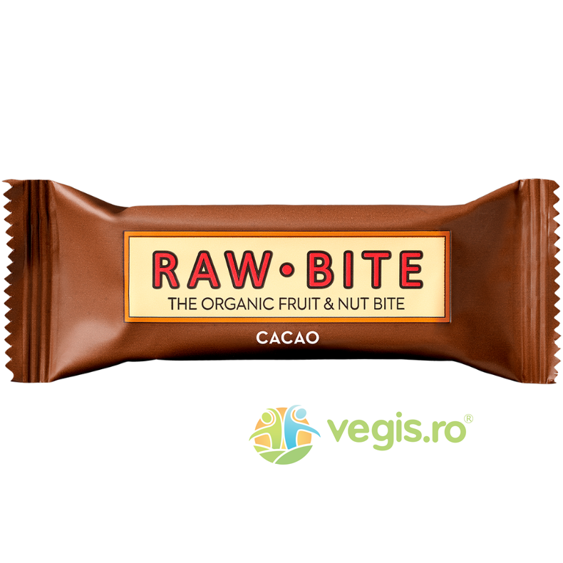 Baton Raw cu Cacao fara Zahar Adaugat si fara Gluten Ecologic/Bio 50g