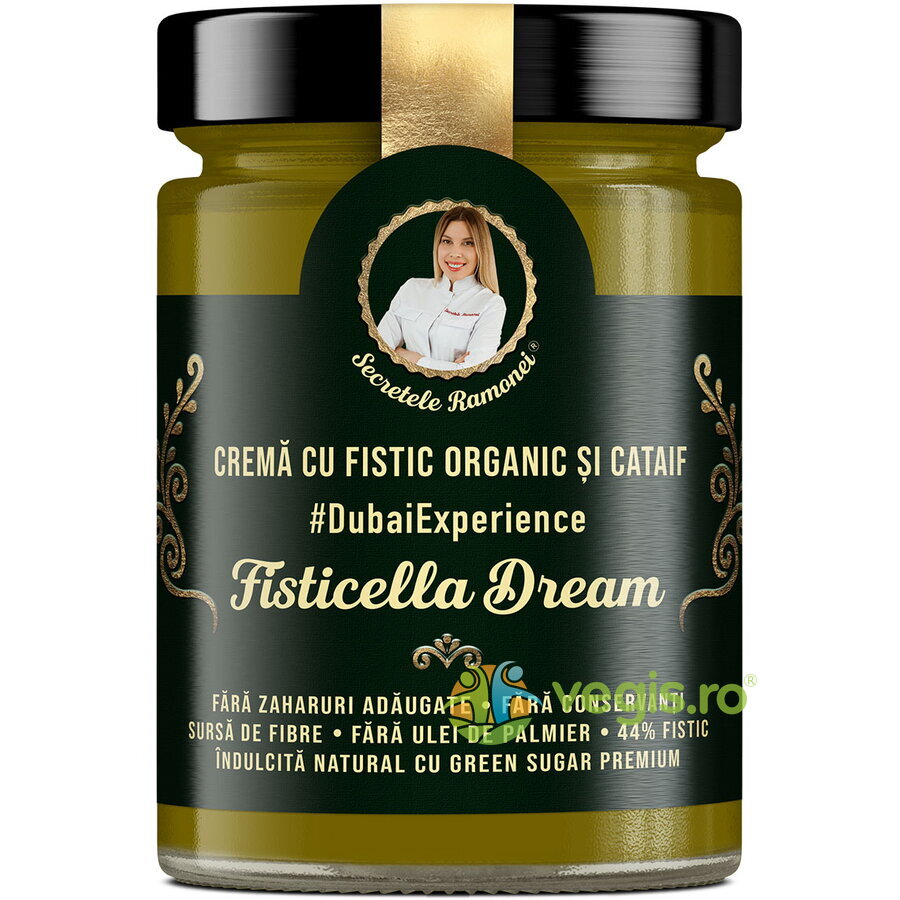 Crema cu Fistic Organic si Cataif Dubai Experience Fisticella Dream Secretele Ramonei 350g