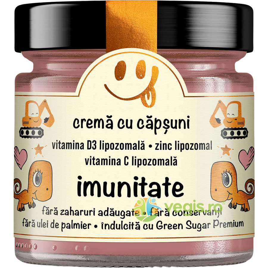 Imunitate Crema cu Capsuni si Vitamine fara Zahar Adaugat Secretele Evei 250g