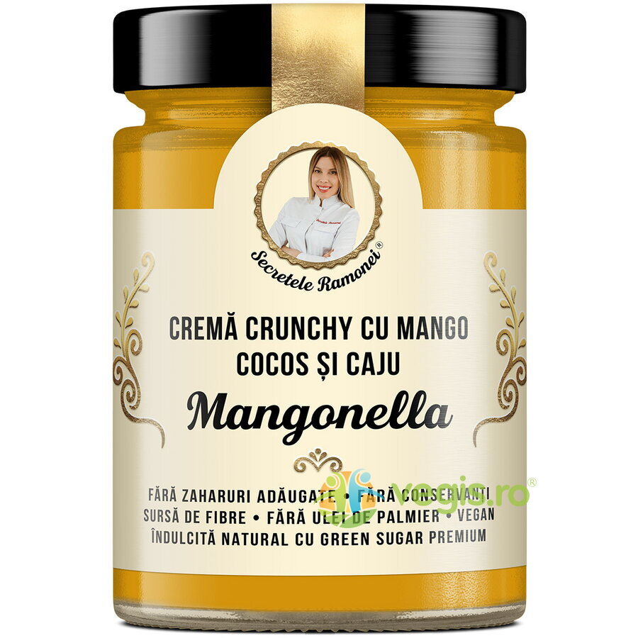 Mangonella Crema Crunchy cu Mango, Cocos si Caju Secretele Ramonei 350g