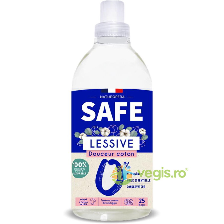 Detergent pentru Rufe cu Parfum Proaspat de Bumbac fara Alergeni 1L