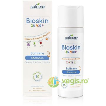 Sampon Bioskin Junior pentru Bebelusi si Copii, Scalp Uscat cu Eczeme si Coji 200ml