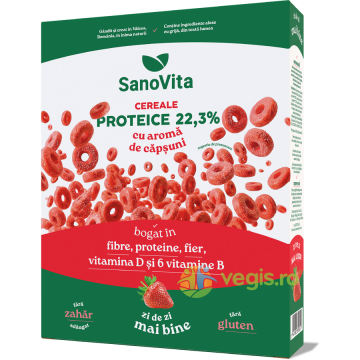 Cereale Proteice cu Capsuni 250g