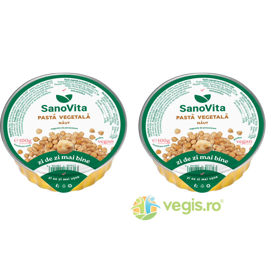 Pachet Pasta Vegetala din Naut 100g + 100g