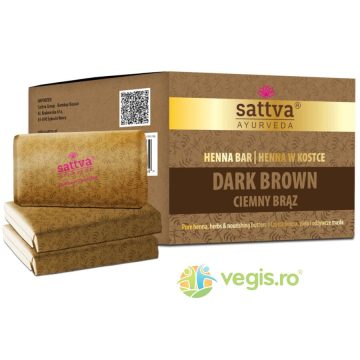 Vopsea de Par Henna Saten Inchis cu Unt de Shea si Uleiuri Esentiale 240g