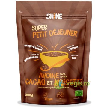 Cereale Instant cu Ovaz, Cacao si Alune de Padure fara Gluten Ecologice/Bio 300g