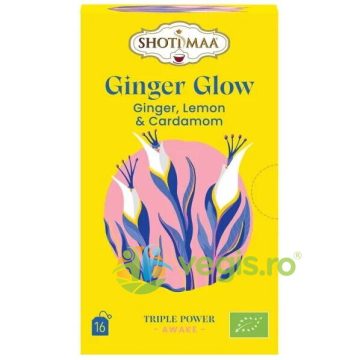 Ceai cu Ghimbir, Lamaie si Cardamom Awake Ginger Glow Ecologic/Bio 16dz