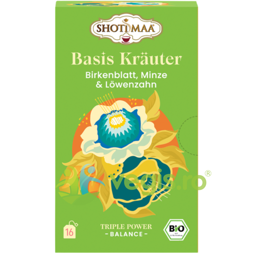 Ceai din Frunze de Mesteacan, Menta Creata si Papadie Balance-Essential Herbs Ecologic/Bio 16dz